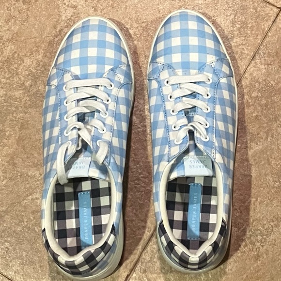 Draper James Shoes - Draper James Blue and White Gingham Sneakers